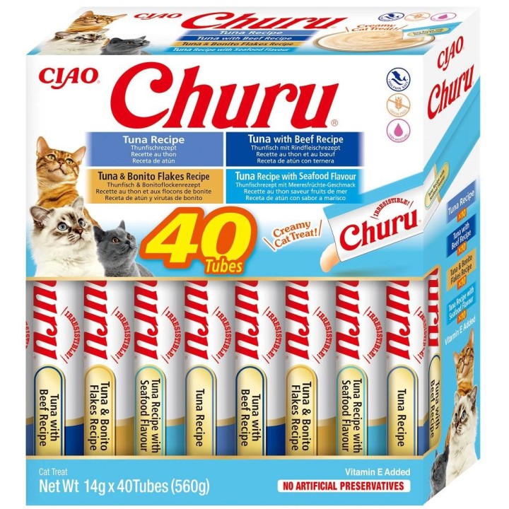 INABA Churu Variety box Tonno - snack per gatti - 40 x 14g
