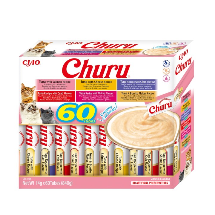 INABA Churu Variety box Tonno - snack per gatti - 60 x 14g