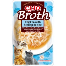 INABA Ciao Brodo Pollo & Capasanta - snack per gatti - 40g