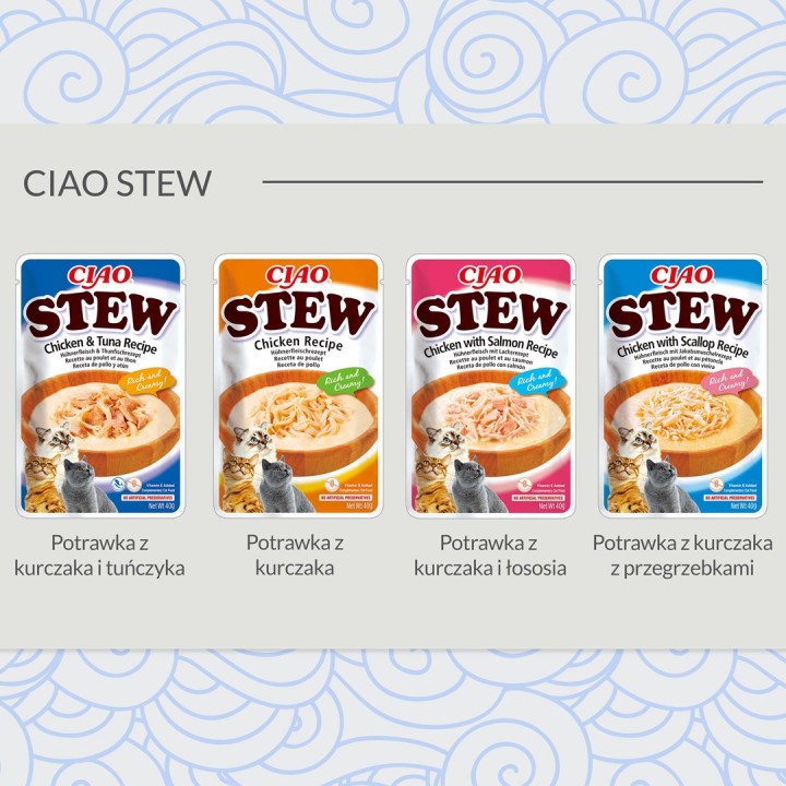 INABA Ciao Stufato Pollo & Capasanta - snack per gatti - 40g