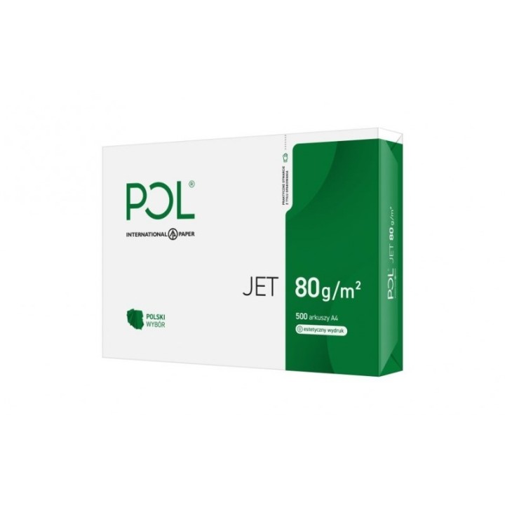 Carta fotocopiatrice ufficio POLJET 9938A80 (A4, 80g/m2, 500 fogli, carta bianca opaca)