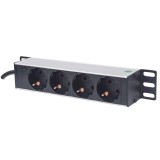 Intellinet 10 1U Rackmount 4-Output Unità di distribuzione dell'alimentazione (PDU) EU CEE 7/3 prese con indicatore di alimentaz