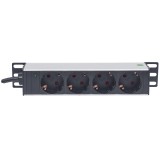 Intellinet 10 1U Rackmount 4-Output Unità di distribuzione dell'alimentazione (PDU) EU CEE 7/3 prese con indicatore di alimentaz