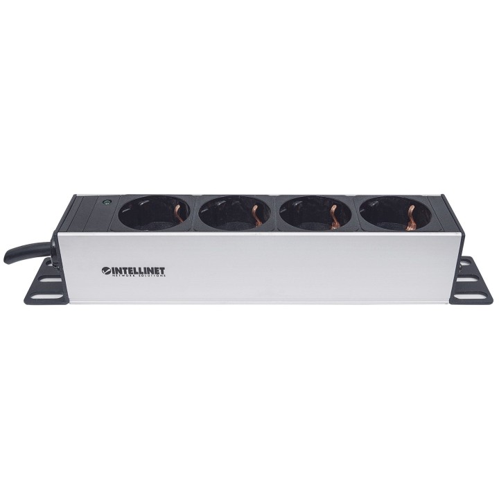 Intellinet 10 1U Rackmount 4-Output Unità di distribuzione dell'alimentazione (PDU) EU CEE 7/3 prese con indicatore di alimentaz