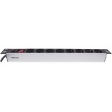 Intellinet 19 1U Ciabatta di alimentazione rackmount 8 vie tipo tedesco con interruttore acceso/spento e protezione da sovraccar