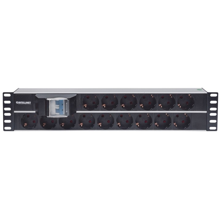 Intellinet 19 2U Rackmount 15-Output Unità di distribuzione dell'alimentazione (PDU) EU CEE 7/3 prese con interruttore aria dopp