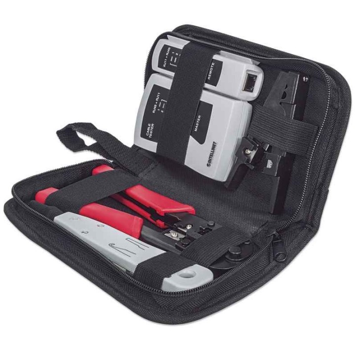 Intellinet Kit Attrezzi Rete 4 Pezzi Kit Rete 4 Attrezzi Composto da Tester LAN Punch down LSA Pinza Crimpatrice e Attrezzo di T
