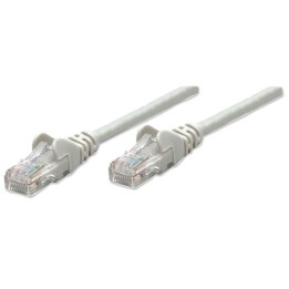 Intellinet Cavo patch di rete Cat5e 3m grigio CCA U/UTP PVC RJ45 contatti placcati oro senza grovigli protetto garanzia a vita