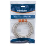 Intellinet Cavo patch di rete Cat5e 3m grigio CCA U/UTP PVC RJ45 contatti placcati oro senza grovigli protetto garanzia a vita