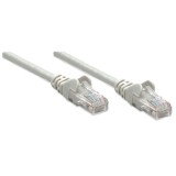 Intellinet Cavo patch di rete Cat5e 3m grigio CCA U/UTP PVC RJ45 contatti placcati oro senza grovigli protetto garanzia a vita