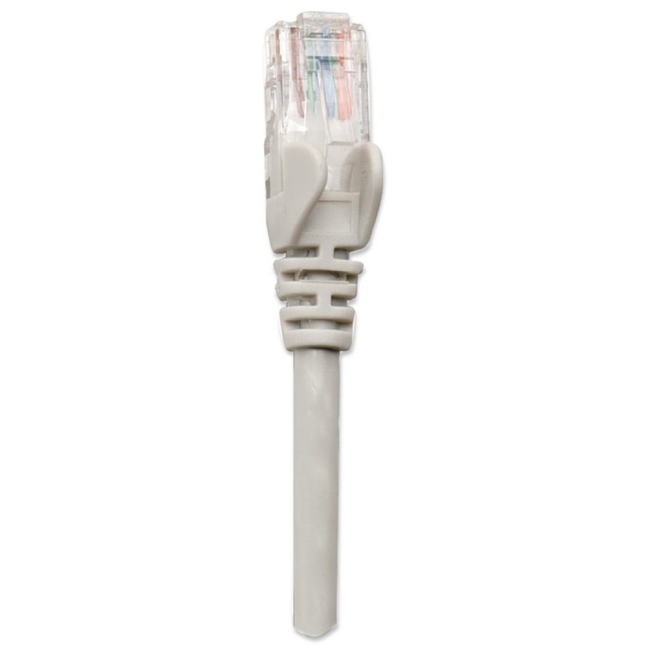 Intellinet Cavo patch di rete Cat5e 3m grigio CCA U/UTP PVC RJ45 contatti placcati oro senza grovigli protetto garanzia a vita