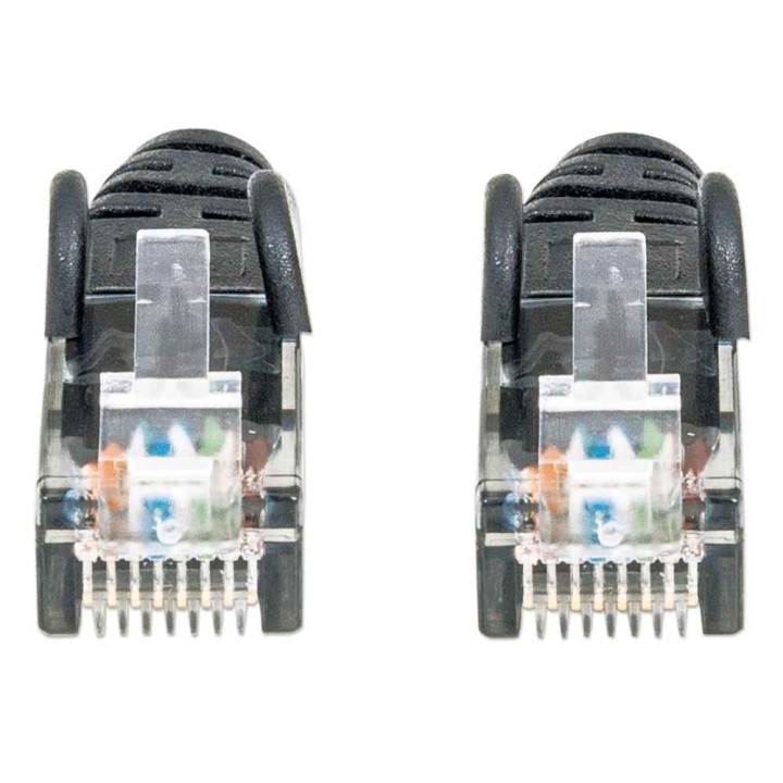 Intellinet Cavo patch di rete Cat6 3m nero CCA U/UTP PVC RJ45 contatti placcati oro senza grovigli protetto garanzia a vita