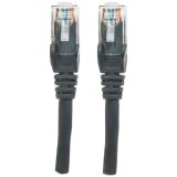 Intellinet Cavo patch di rete Cat6 3m nero CCA U/UTP PVC RJ45 contatti placcati oro senza grovigli protetto garanzia a vita
