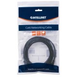 Intellinet Cavo patch di rete Cat6 3m nero CCA U/UTP PVC RJ45 contatti placcati oro senza grovigli protetto garanzia a vita