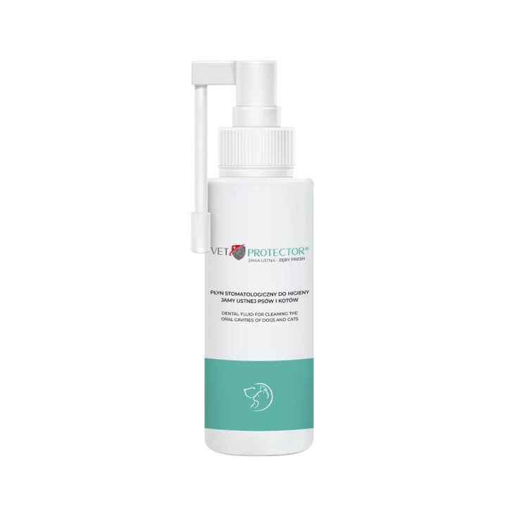 JM SANTE Vet Protector Fresh - soluzione dentale per l'igiene orale per cani e gatti – 100 ml