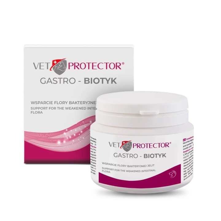 JM SANTE Vet Protector Gastro - Biotyk - multibiotico per cani e gatti – 60 g