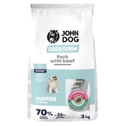 JOHN DOG Good Form Junior Maiale con manzo - cibo secco per cani - 3kg