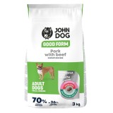 JOHN DOG Good Form Small breeds Maiale con manzo - cibo secco per cani - 3kg