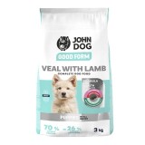 JOHN DOG Junior Good Form vitello con agnello - cibo secco per cani - 3kg