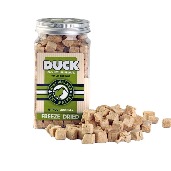 KIWI WALKER Snack liofilizzato anatra - snack per cane e gatto - 80g