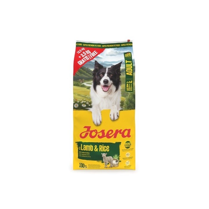 JOSERA Adult Mono Agnello & Riso - cibo secco per cani - 12.5kg + 2.5kg