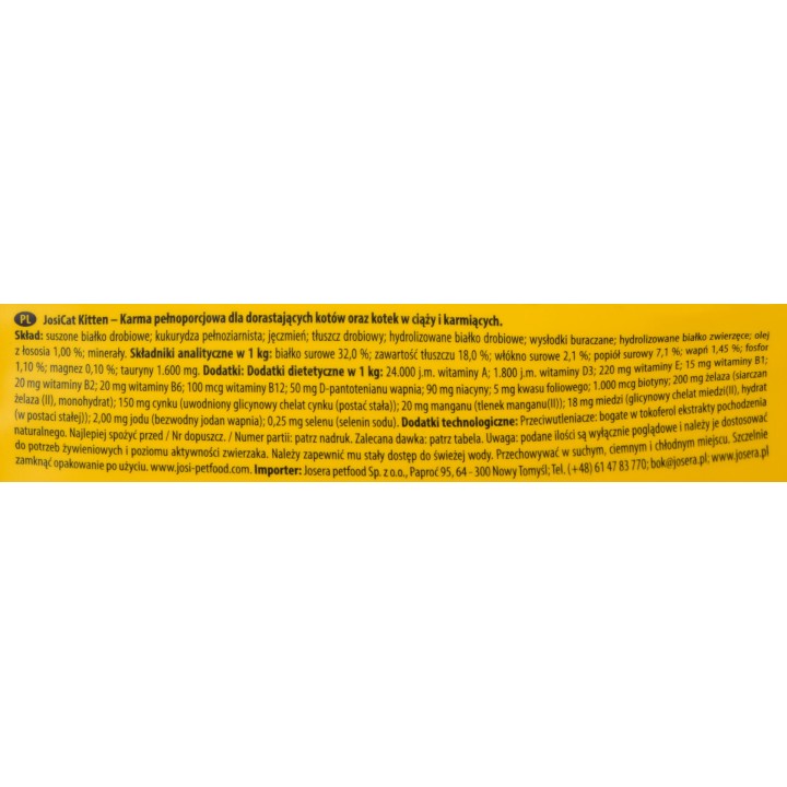 JOSERA JosiCat Kitten - cibo secco per gatti - 10 kg