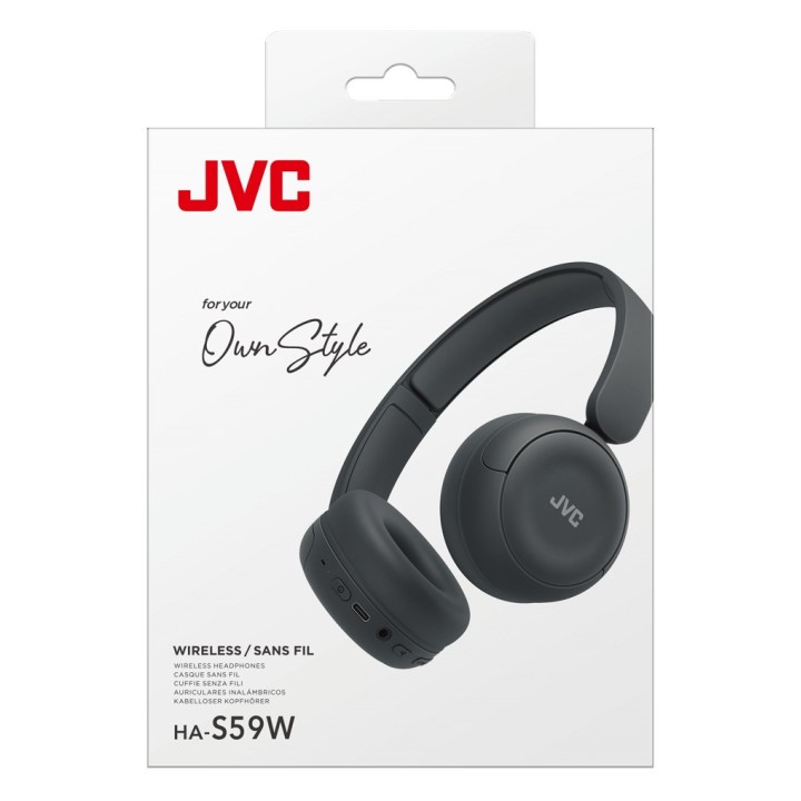JVC HA-S59W cuffia cablata e wireless archetto musica/quotidiano USB Type-C Bluetooth nero