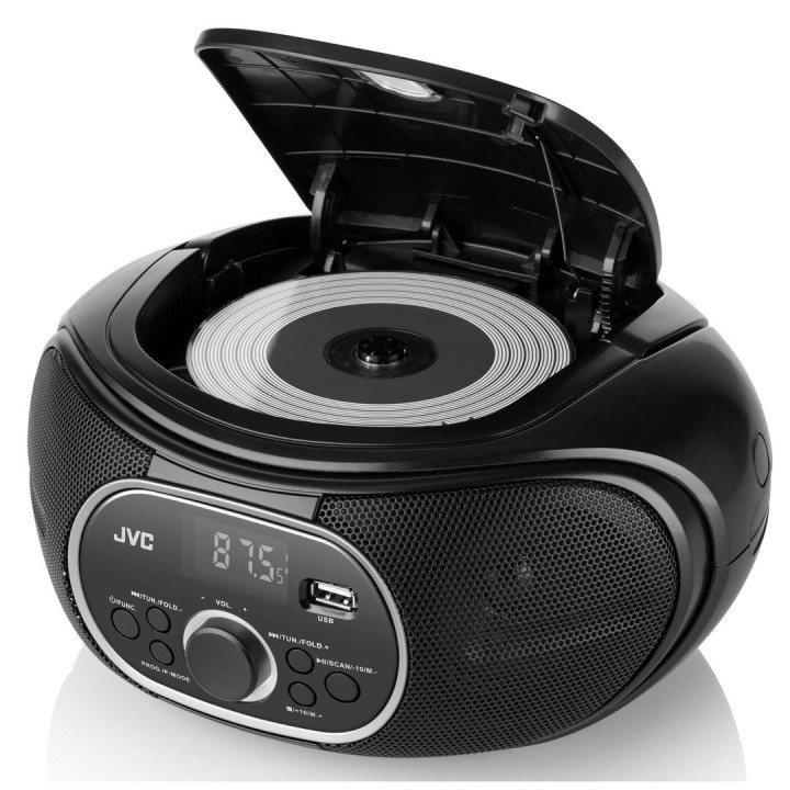 JVC radio RD-E221B Boombox nera