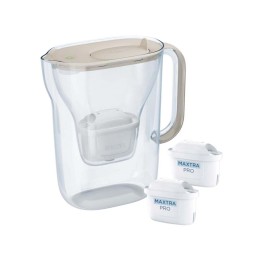 Brita Brocca filtrante Style Essential + 2 cartucce filtro Maxtra Pro Pure Performance (beige)