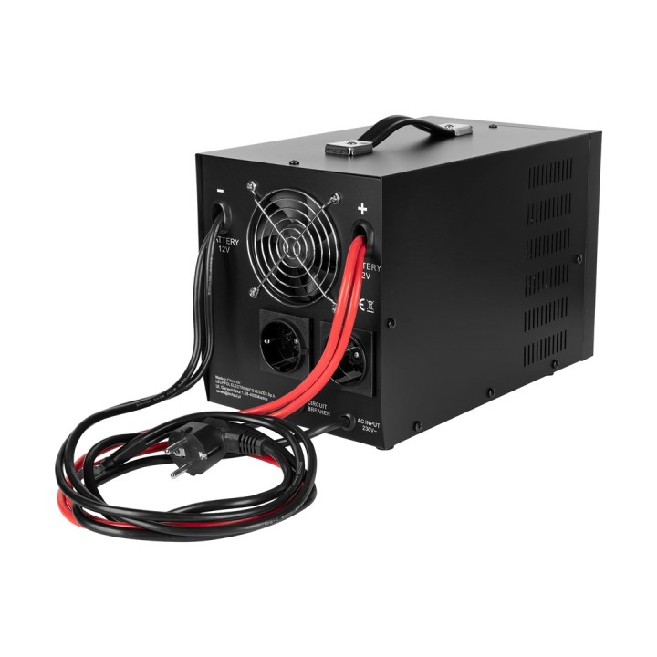 KEMOT PROsinus-2000 Unità di alimentazione di emergenza – invertitore a onda sinusoidale pura con funzione di ricarica 12V 230V 