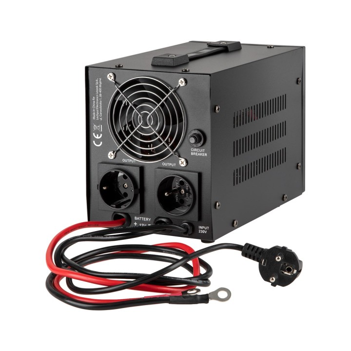 KEMOT PROsinus-500 alimentatore di emergenza – inverter con uscita a onda sinusoidale pura e funzione di ricarica 12V 230V 500VA