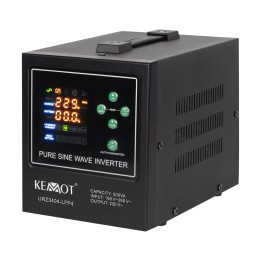 KEMOT PROsinus-500-LiFePo4 Alimentatore di emergenza – inverter a onda sinusoidale pura con funzione di ricarica 12V 230V 500VA/