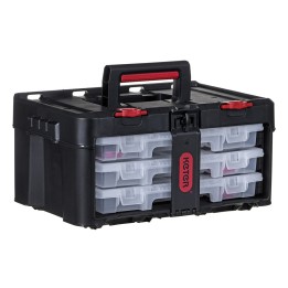 Cassone utensili KETER Stack'N'Roll (17210831/253380) con 3 organizzatori nero