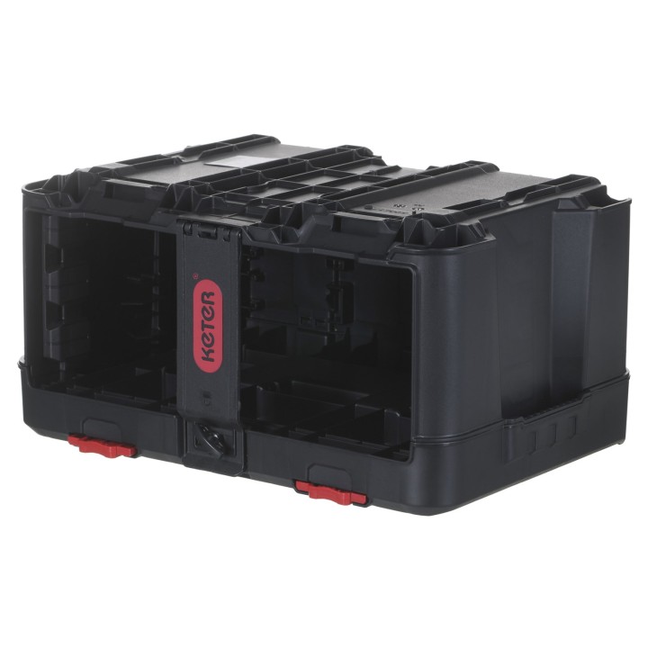 Cassone utensili KETER Stack'N'Roll (17210831/253380) con 3 organizzatori nero