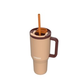 Tazza termica con cannuccia telescopica Kambukka Rio Tumbler 950ml sogno di mandorla