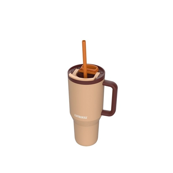Tazza termica con cannuccia telescopica Kambukka Rio Tumbler 950ml sogno di mandorla
