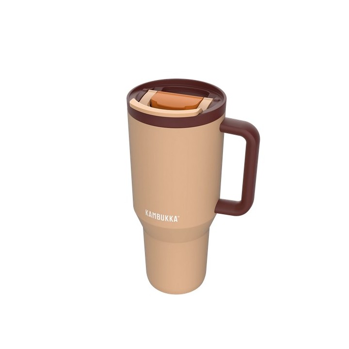 Tazza termica con cannuccia telescopica Kambukka Rio Tumbler 950ml sogno di mandorla