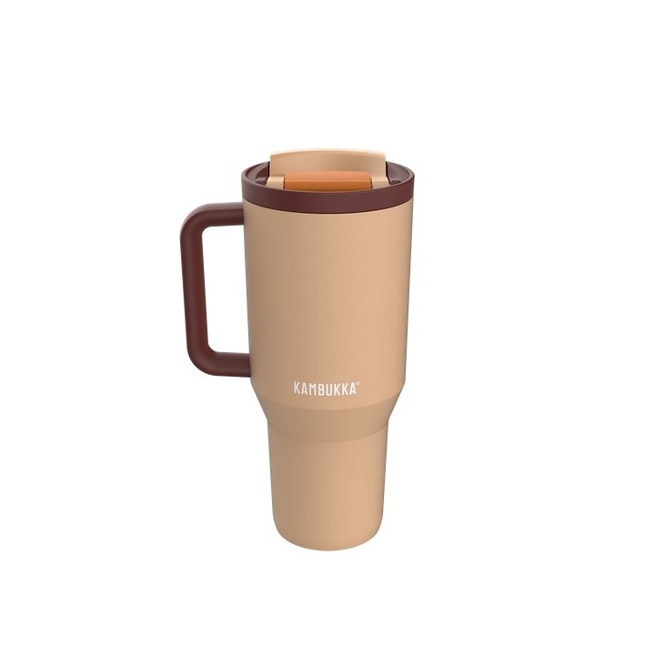 Tazza termica con cannuccia telescopica Kambukka Rio Tumbler 950ml sogno di mandorla