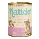 KATIDO Tacchino con anatra - cibo umido per gatti - 400g