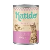 KATIDO Tacchino con tonno - cibo umido per gatti - 400g