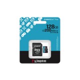 Kingston Technology 128GB microSDXC Canvas Go Plus Gen4 200MB/s A2 U3 V30 Scheda + Adattatore