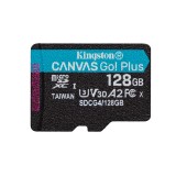 Kingston Technology 128GB microSDXC Canvas Go Plus Gen4 200MB/s A2 U3 V30 Scheda + Adattatore