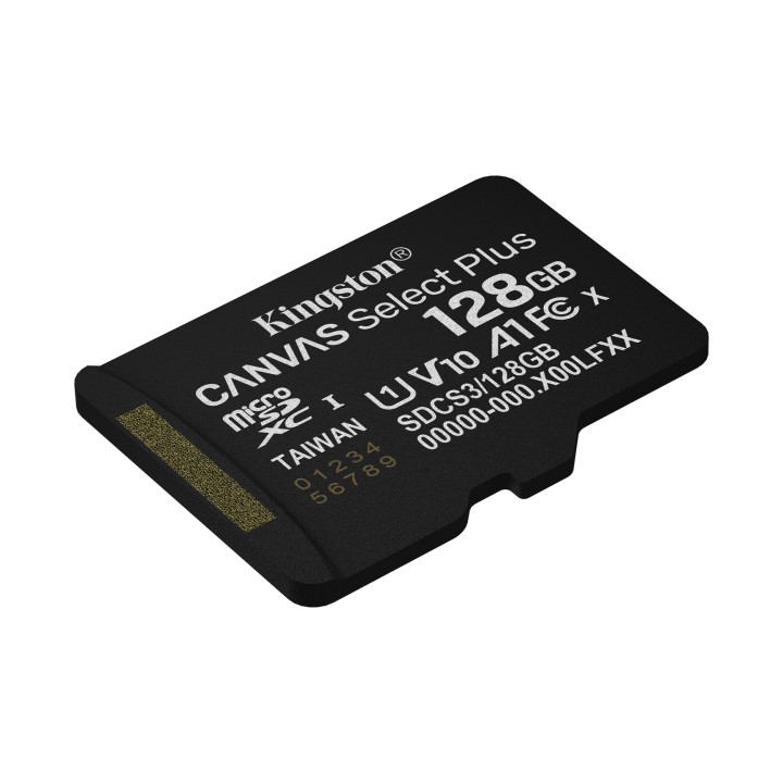Kingston Technology 128GB microSDXC Canvas Select Plus Gen3 150MB/s A1 Scheda + Adattatore