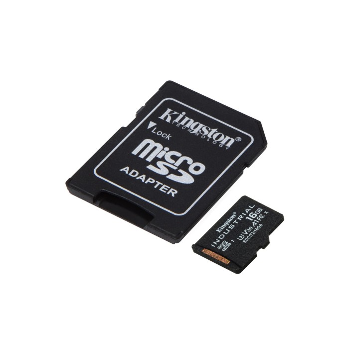 Kingston Technology 16GB microSDHC Scheda industriale C10 A1 pSLC + Adattatore SD