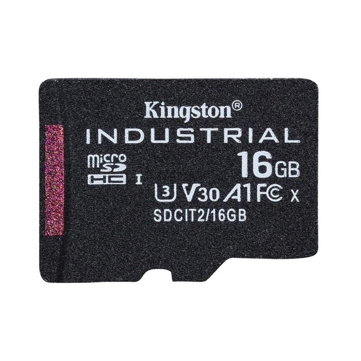 Kingston Technology 16GB microSDHC Scheda industriale C10 A1 pSLC + Adattatore SD
