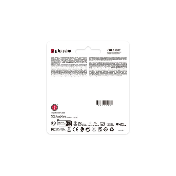 Kingston Technology 2000G NV3 M.2 2230 NVMe SSD