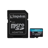 Kingston Technology 256GB microSDXC Canvas Go Plus Gen4 200MB/s A2 U3 V30 Scheda + Adattatore