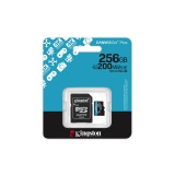 Kingston Technology 256GB microSDXC Canvas Go Plus Gen4 200MB/s A2 U3 V30 Scheda + Adattatore