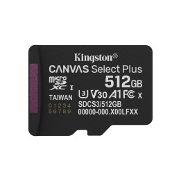 Kingston Technology 512GB microSDXC Canvas Select Plus Gen3 150MB/s A1 Scheda + adattatore