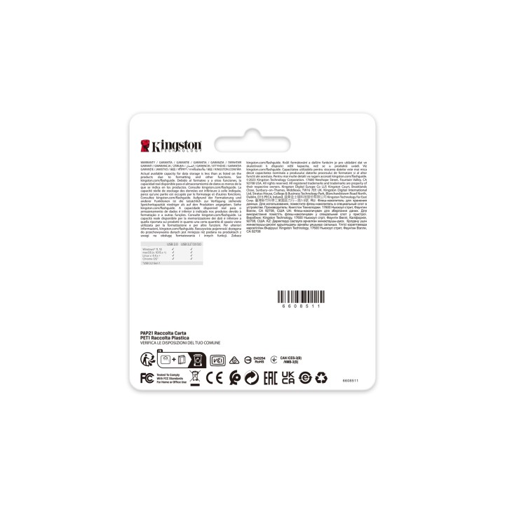 Kingston Technology DataTraveler 512GB 220MB/s Metallo USB 3.2 Gen 1 SE9 G3